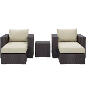 ModwayModway Convene 5 Piece Outdoor Patio Sectional Set EEI-2201 EEI-2201-EXP-BEI-SET- BetterPatio.com