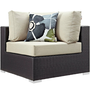 ModwayModway Convene 5 Piece Outdoor Patio Sectional Set EEI-2362 EEI-2362-EXP-BEI-SET- BetterPatio.com