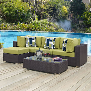 ModwayModway Convene 5 Piece Outdoor Patio Sectional Set EEI-2362 EEI-2362-EXP-PER-SET- BetterPatio.com