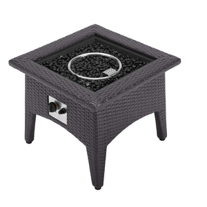 ModwayModway Convene 5 Piece Set Outdoor Patio with Fire Pit EEI-3726 EEI-3726-EXP-BEI-SET- BetterPatio.com