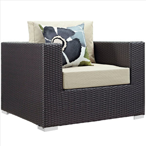 ModwayModway Convene 6 Piece Outdoor Patio Sectional Set EEI-2372 EEI-2372-EXP-BEI-SET- BetterPatio.com