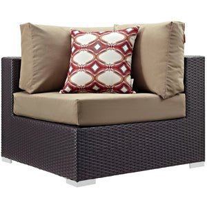 ModwayModway Convene 6 Piece Outdoor Patio Sectional Set EEI-2372 EEI-2372-EXP-MOC-SET- BetterPatio.com