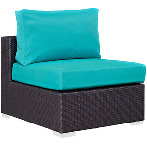 ModwayModway Convene 7 Piece Outdoor Patio Sectional Set EEI-2164 EEI-2164-EXP-TRQ-SET- BetterPatio.com