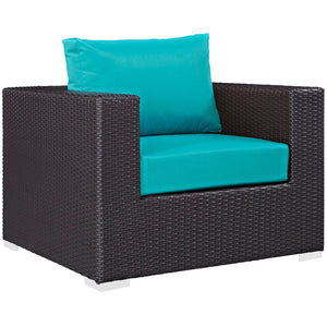 ModwayModway Convene 7 Piece Outdoor Patio Sectional Set EEI-2200 EEI-2200-EXP-TRQ-SET- BetterPatio.com