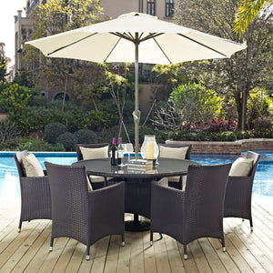 ModwayModway Convene 8 Piece Outdoor Patio Dining Set EEI-2194 EEI-2194-EXP-BEI-SET- BetterPatio.com