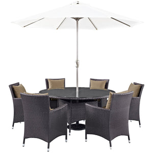 ModwayModway Convene 8 Piece Outdoor Patio Dining Set EEI-2194 EEI-2194-EXP-MOC-SET- BetterPatio.com