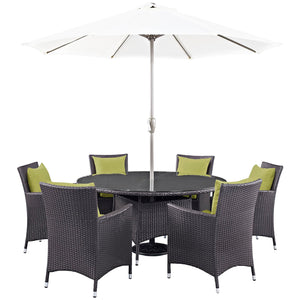 ModwayModway Convene 8 Piece Outdoor Patio Dining Set EEI-2194 EEI-2194-EXP-PER-SET- BetterPatio.com