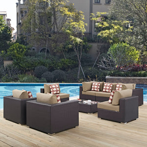 ModwayModway Convene 8 Piece Outdoor Patio Sectional Set EEI-2368 EEI-2368-EXP-MOC-SET- BetterPatio.com