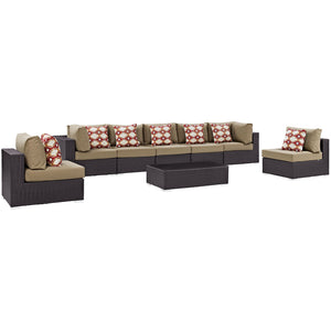 ModwayModway Convene 8 Piece Outdoor Patio Sectional Set EEI-2370 EEI-2370-EXP-MOC-SET- BetterPatio.com