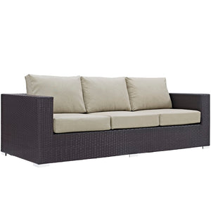 ModwayModway Convene 9 Piece Outdoor Patio Sofa Set EEI-2161 EEI-2161-EXP-BEI-SET- BetterPatio.com