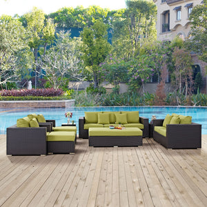 ModwayModway Convene 9 Piece Outdoor Patio Sofa Set EEI-2161 EEI-2161-EXP-PER-SET- BetterPatio.com