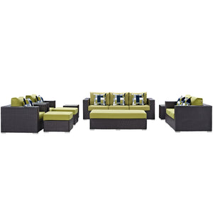 ModwayModway Convene 9 Piece Outdoor Patio Sofa Set EEI-2354 EEI-2354-EXP-PER-SET- BetterPatio.com