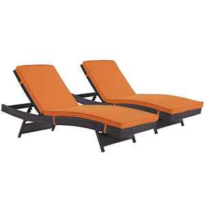 ModwayModway Convene Chaise Outdoor Patio Set of 2 EEI-2428 EEI-2428-EXP-ORA-SET- BetterPatio.com