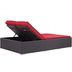 ModwayModway Convene Double Outdoor Patio Chaise EEI-2177 EEI-2177-EXP-RED- BetterPatio.com