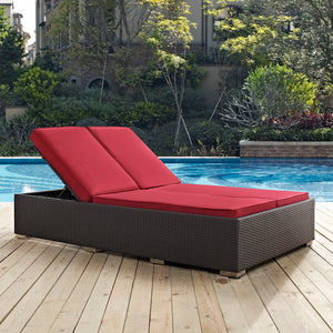 ModwayModway Convene Double Outdoor Patio Chaise EEI-2177 EEI-2177-EXP-RED- BetterPatio.com