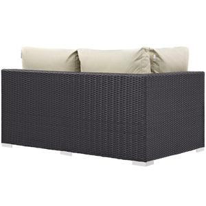 ModwayModway Convene Outdoor Patio Left Arm Loveseat EEI-1842 EEI-1842-EXP-BEI- BetterPatio.com