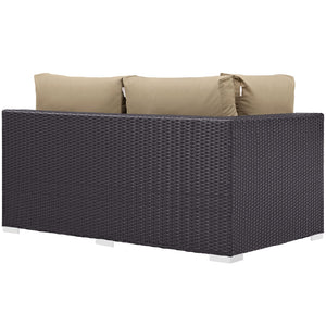 ModwayModway Convene Outdoor Patio Left Arm Loveseat EEI-1842 EEI-1842-EXP-BEI- BetterPatio.com