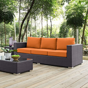 ModwayModway Convene Outdoor Patio Sofa EEI-1844 EEI-1844-EXP-ORA- BetterPatio.com