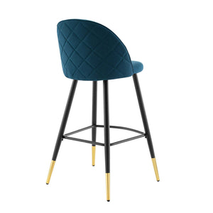 ModwayModway Cordial Fabric Bar Stools - Set of 2 EEI-4526 EEI-4526-AZU- BetterPatio.com