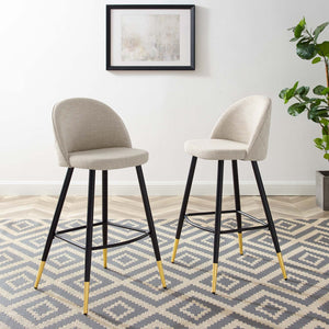 ModwayModway Cordial Fabric Bar Stools - Set of 2 EEI-4526 EEI-4526-BEI- BetterPatio.com