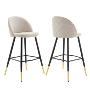 ModwayModway Cordial Fabric Bar Stools - Set of 2 EEI-4526 EEI-4526-BEI- BetterPatio.com