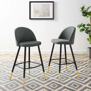 ModwayModway Cordial Fabric Bar Stools - Set of 2 EEI-4526 EEI-4526-GRY- BetterPatio.com