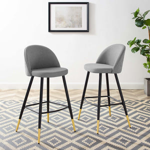 ModwayModway Cordial Fabric Bar Stools - Set of 2 EEI-4526 EEI-4526-LGR- BetterPatio.com