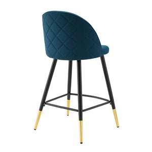 ModwayModway Cordial Fabric Counter Stools - Set of 2 EEI-4528 EEI-4528-AZU- BetterPatio.com