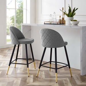 ModwayModway Cordial Fabric Counter Stools - Set of 2 EEI-4528 EEI-4528-LGR- BetterPatio.com