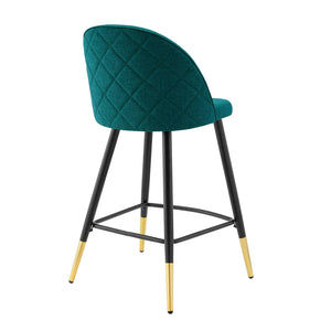 ModwayModway Cordial Fabric Counter Stools - Set of 2 EEI-4528 EEI-4528-TEA- BetterPatio.com