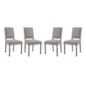 ModwayModway Court Dining Side Chair Upholstered Fabric Set of 4 EEI-3501 EEI-3501-LGR- BetterPatio.com