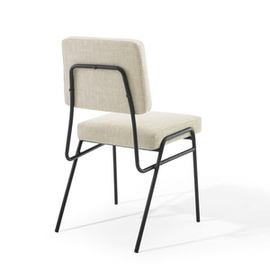ModwayModway Craft Upholstered Fabric Dining Side Chair EEI-3805 EEI-3805-BLK-BEI- BetterPatio.com