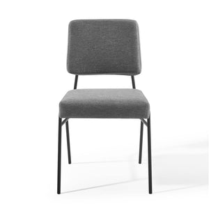 ModwayModway Craft Upholstered Fabric Dining Side Chair EEI-3805 EEI-3805-BLK-CHA- BetterPatio.com