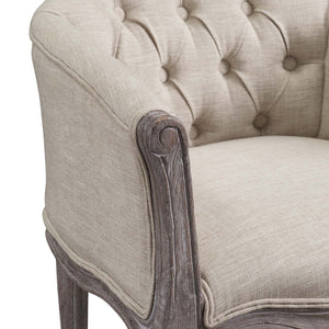 ModwayModway Crown Dining Armchair Upholstered Fabric Set of 4 EEI-3469 EEI-3469-BEI- BetterPatio.com