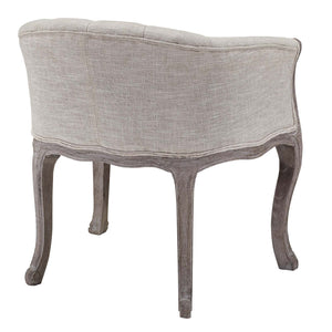 ModwayModway Crown Vintage French Upholstered Fabric Accent Chair EEI-2793 EEI-2793-BEI- BetterPatio.com