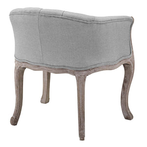 ModwayModway Crown Vintage French Upholstered Fabric Accent Chair EEI-2793 EEI-2793-LGR- BetterPatio.com