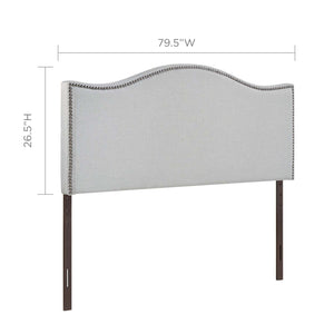 ModwayModway Curl King Nailhead Upholstered Headboard MOD-5207 MOD-5207-GRY- BetterPatio.com