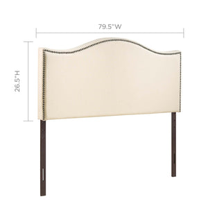 ModwayModway Curl King Nailhead Upholstered Headboard MOD-5207 MOD-5207-IVO- BetterPatio.com