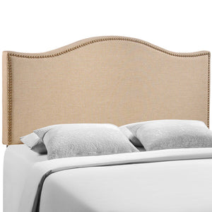 ModwayModway Curl Queen Nailhead Upholstered Headboard MOD-5206 MOD-5206-CAF- BetterPatio.com