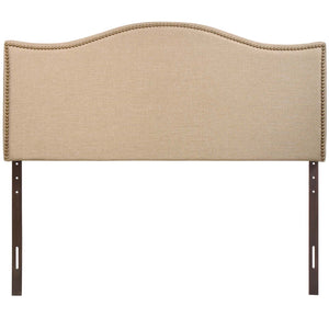 ModwayModway Curl Queen Nailhead Upholstered Headboard MOD-5206 MOD-5206-CAF- BetterPatio.com