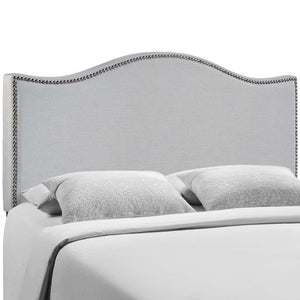 ModwayModway Curl Queen Nailhead Upholstered Headboard MOD-5206 MOD-5206-GRY- BetterPatio.com