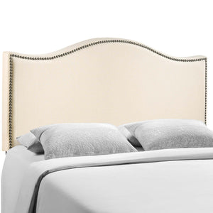 ModwayModway Curl Queen Nailhead Upholstered Headboard MOD-5206 MOD-5206-IVO- BetterPatio.com