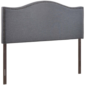 ModwayModway Curl Queen Nailhead Upholstered Headboard MOD-5206 MOD-5206-SMK- BetterPatio.com