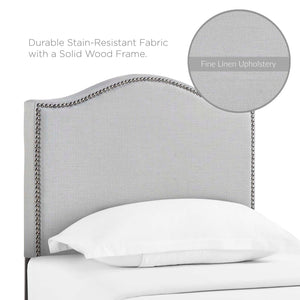 ModwayModway Curl Twin Nailhead Upholstered Headboard MOD-5209 MOD-5209-GRY- BetterPatio.com