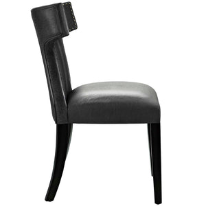 ModwayModway Curve Dining Chair Vinyl Set of 2 EEI-3949 EEI-3949-BLK- BetterPatio.com