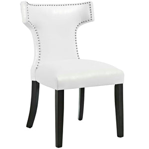 ModwayModway Curve Dining Chair Vinyl Set of 2 EEI-3949 EEI-3949-WHI- BetterPatio.com