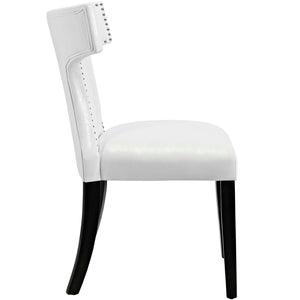 ModwayModway Curve Dining Chair Vinyl Set of 2 EEI-3949 EEI-3949-WHI- BetterPatio.com