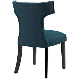 ModwayModway Curve Dining Side Chair Fabric Set of 2 EEI-2741 EEI-2741-AZU-SET- BetterPatio.com