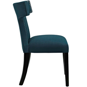 ModwayModway Curve Dining Side Chair Fabric Set of 2 EEI-2741 EEI-2741-AZU-SET- BetterPatio.com