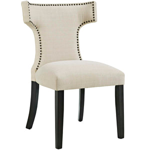 ModwayModway Curve Dining Side Chair Fabric Set of 2 EEI-2741 EEI-2741-BEI-SET- BetterPatio.com